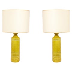 Large Yellow Bitossi Table Lamps. Italy 1960's