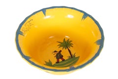 Large Yellow Ceramic Bowl, 1980