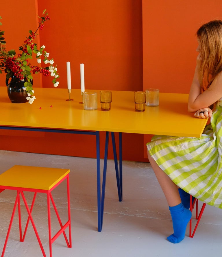 Large Yellow Colour Play Dining Table, Customisable For Sale at 1stDibs