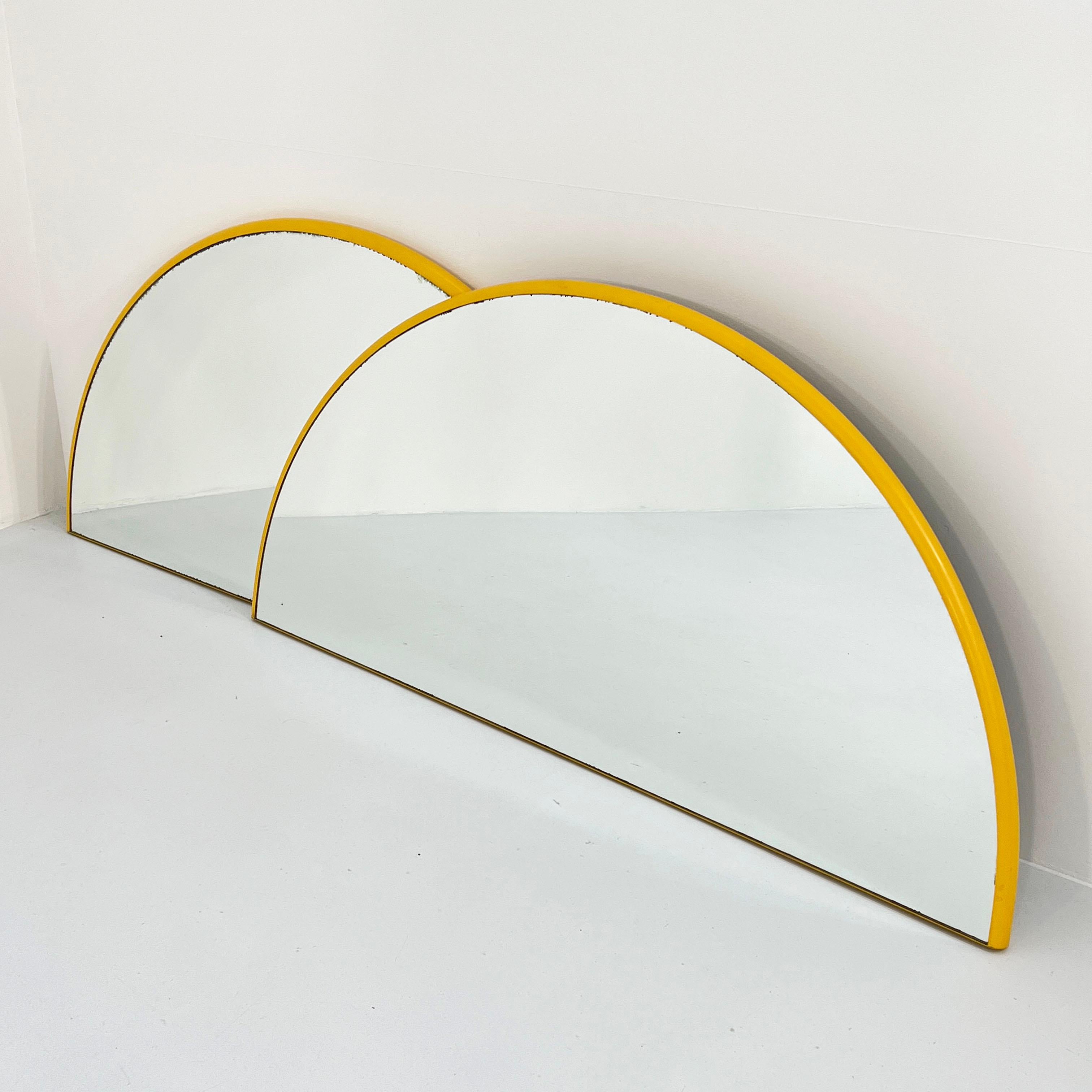 mirror with yellow frame