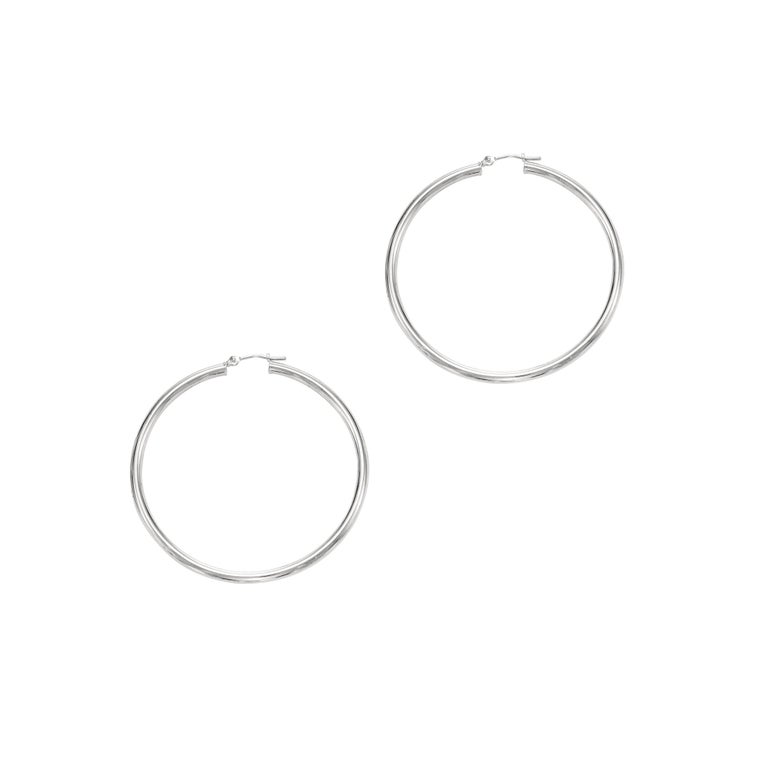 Large Yellow Gold Hoop Earrings 2.25 Inch Diameter at 1stDibs | 2.25 ...