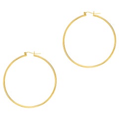 Large Yellow Gold Hoop Earrings