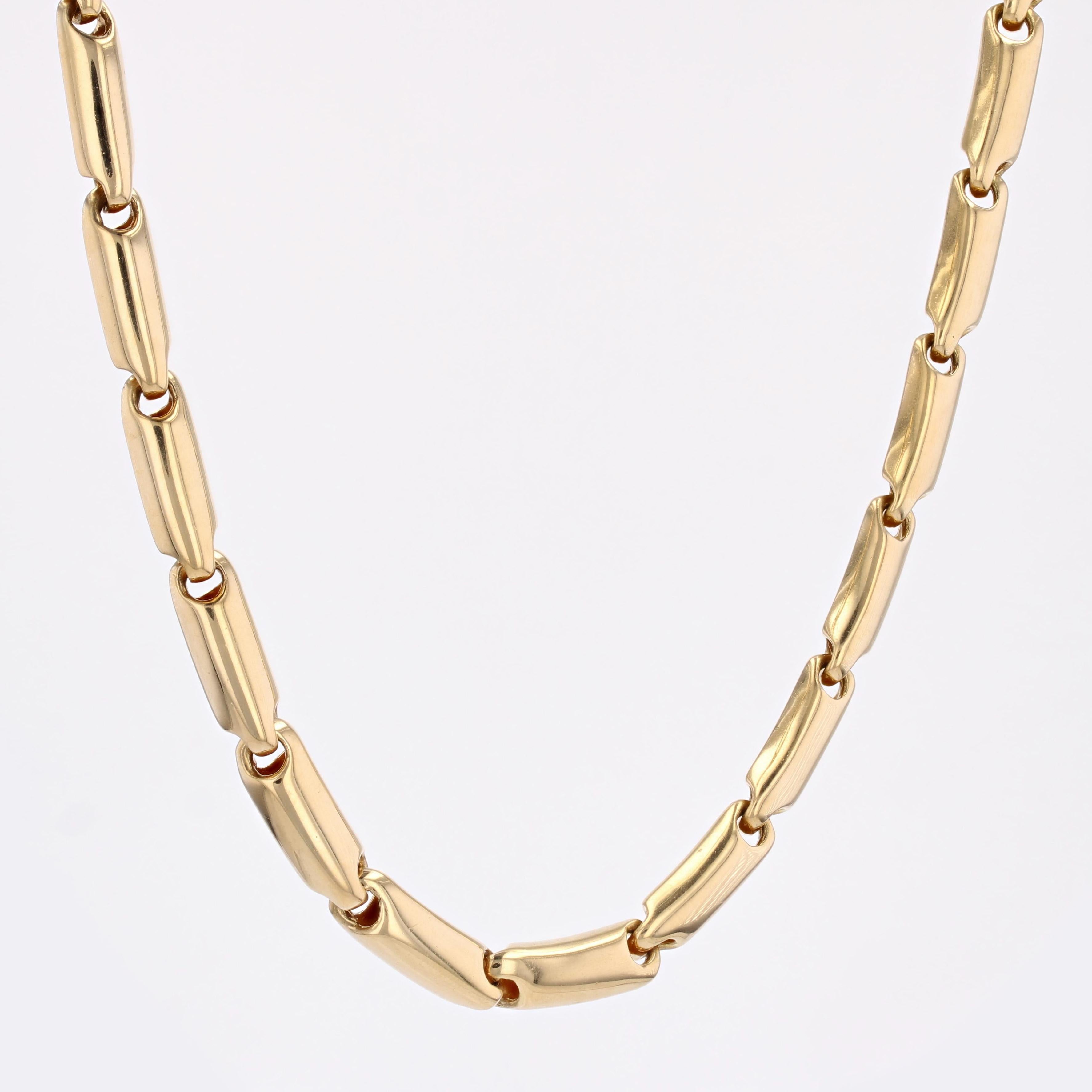 Modern Large Yellow Gold Link Necklace For Sale