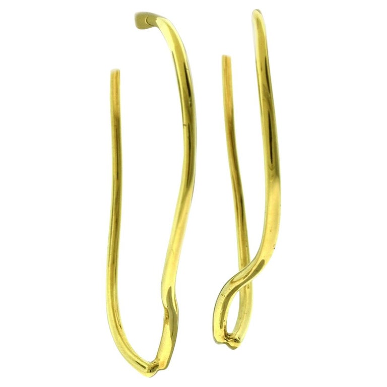 Swirl Hoop Earrings in Gold