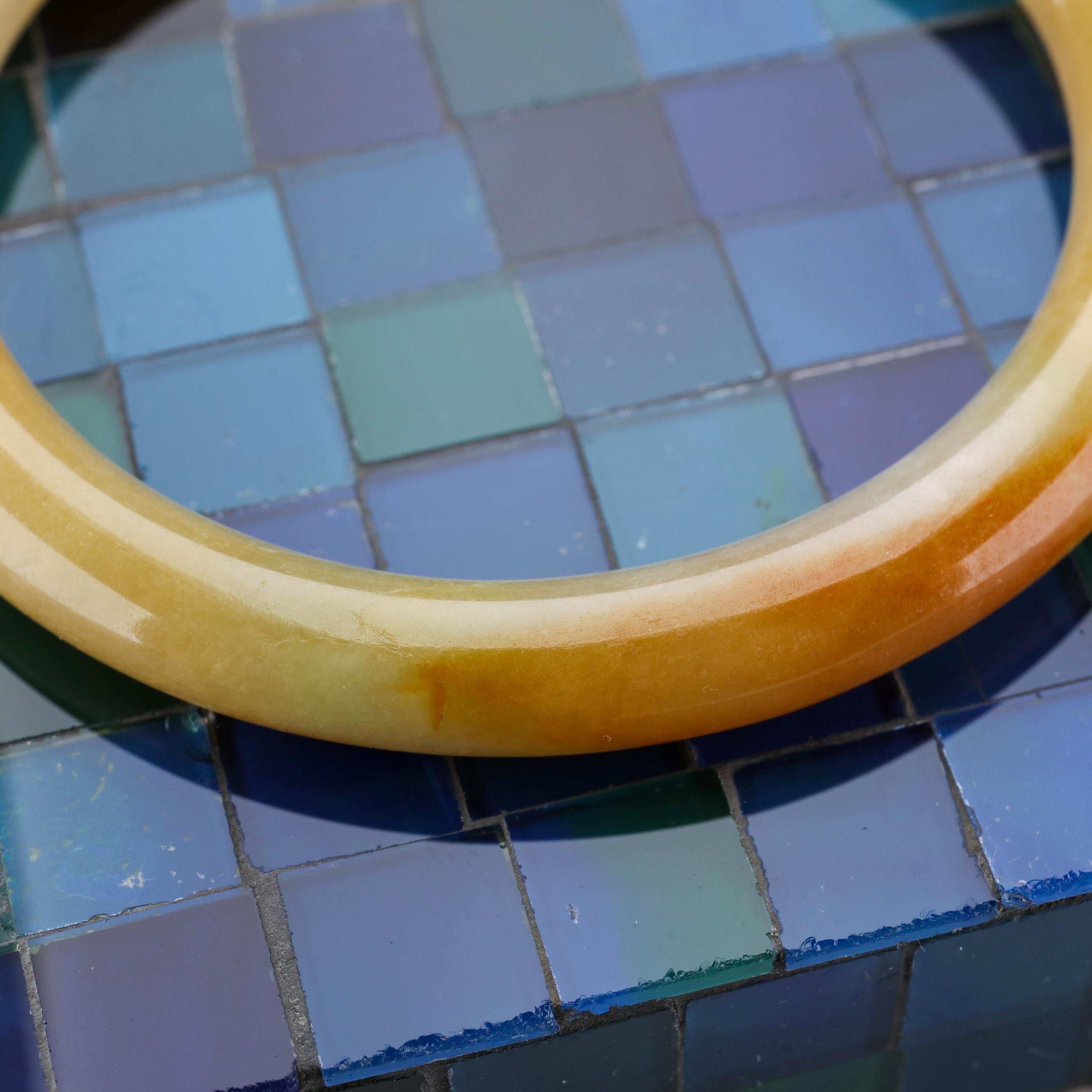 yellow jade bracelet