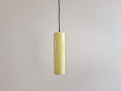 Large yellow Murano glass pendant lamp by Massimo Vignelli for Venini