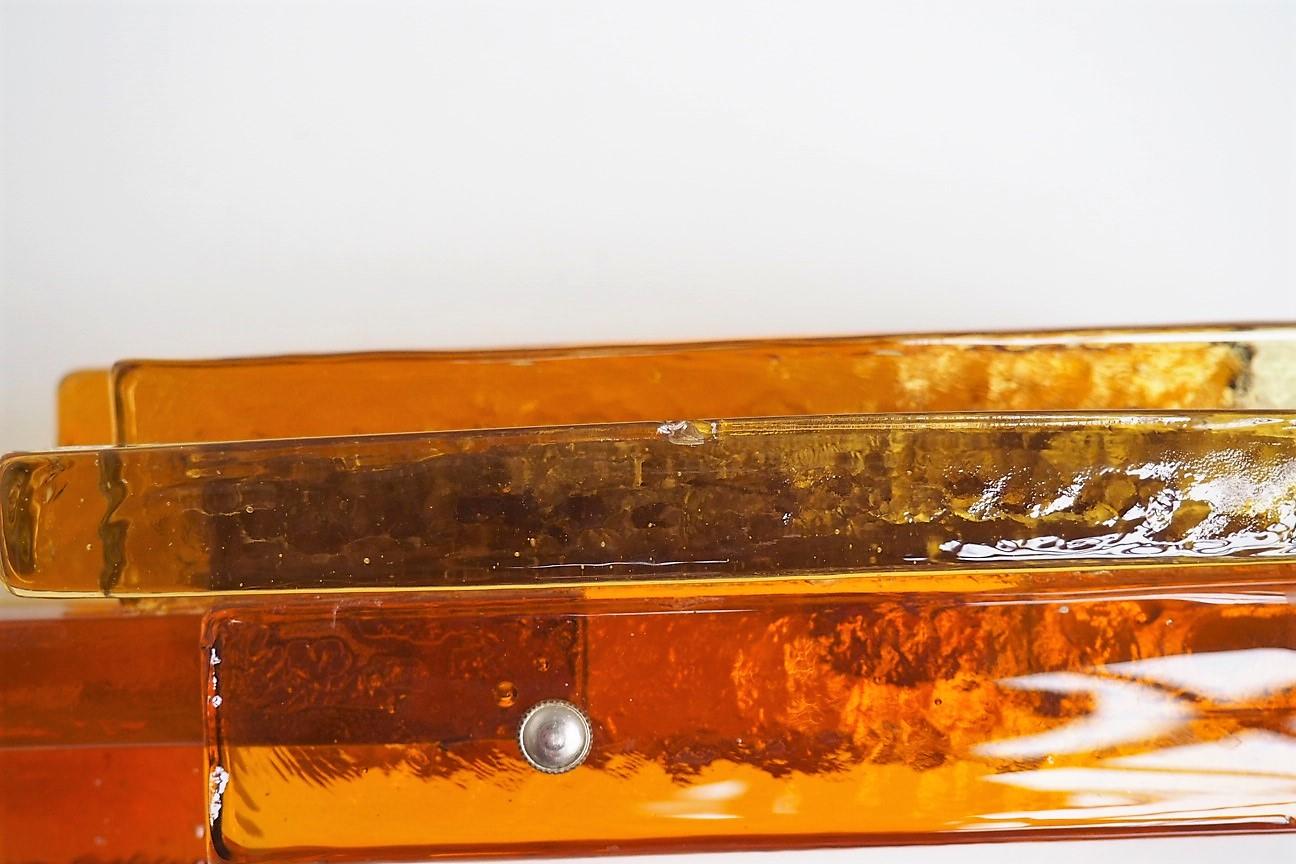 Large Yellow & Orange Glass Sconces by Holm Sørensen, Danish MCM Lighting, 1960s For Sale 5