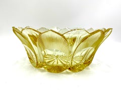 Large Yellow Platter, Moser, Czechoslovakia, 1930s