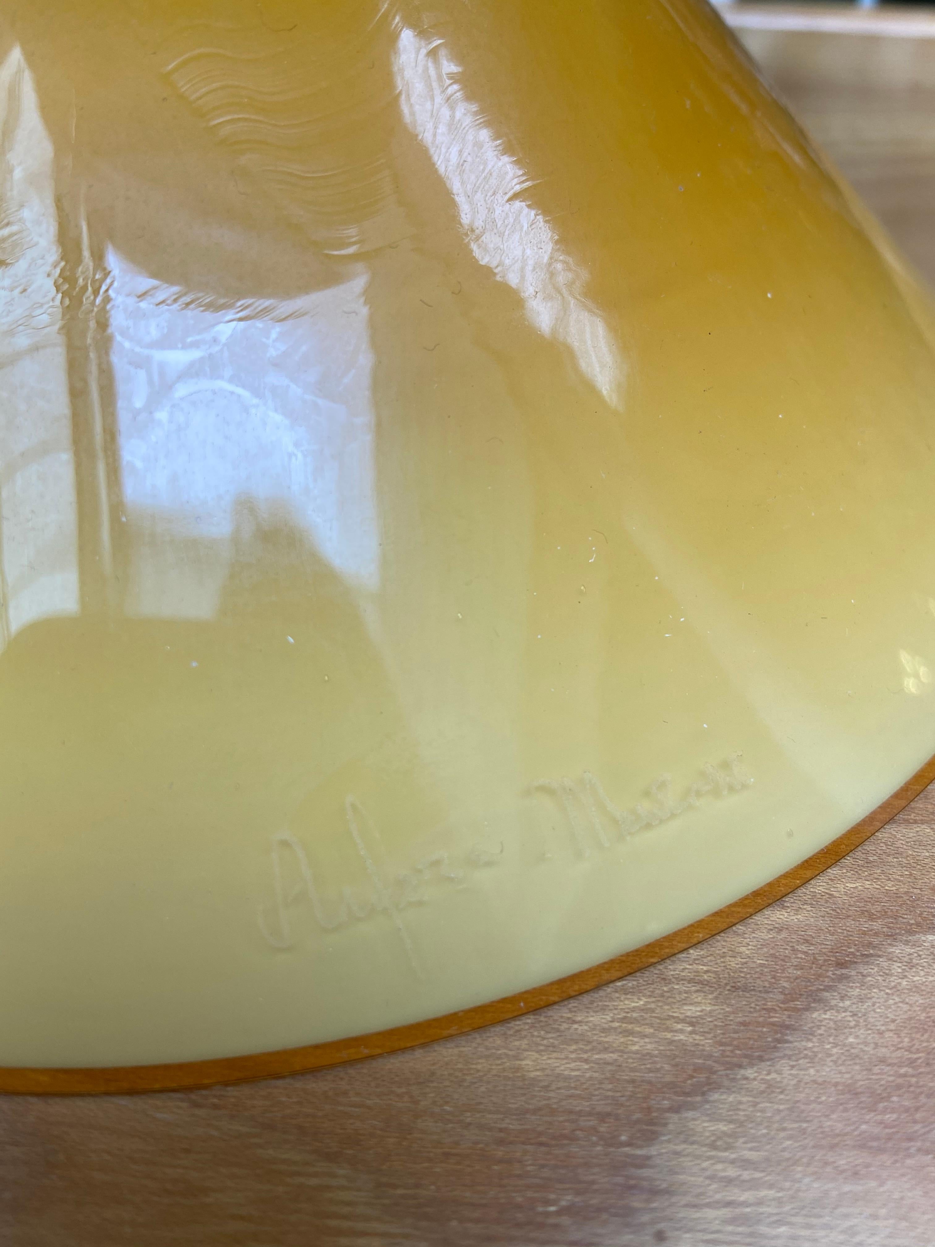 Large Yellow Vase, Andrea Zilio Murano Glass In Excellent Condition In Saint Ouen, FR