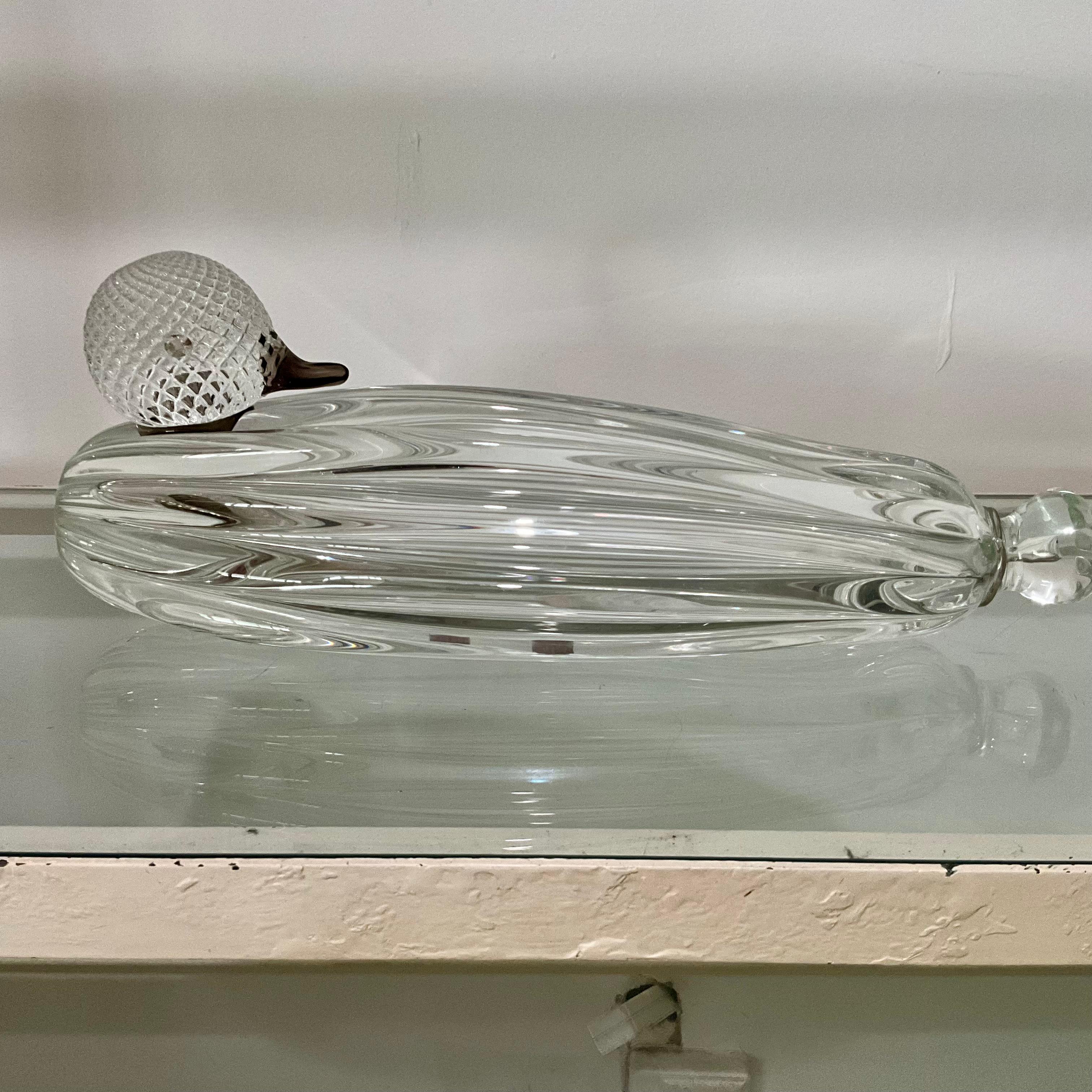 Grande scultura di anatra in vetro di Murano di Zanetti Murano, firmata, Italia, XX secolo in vendita 6