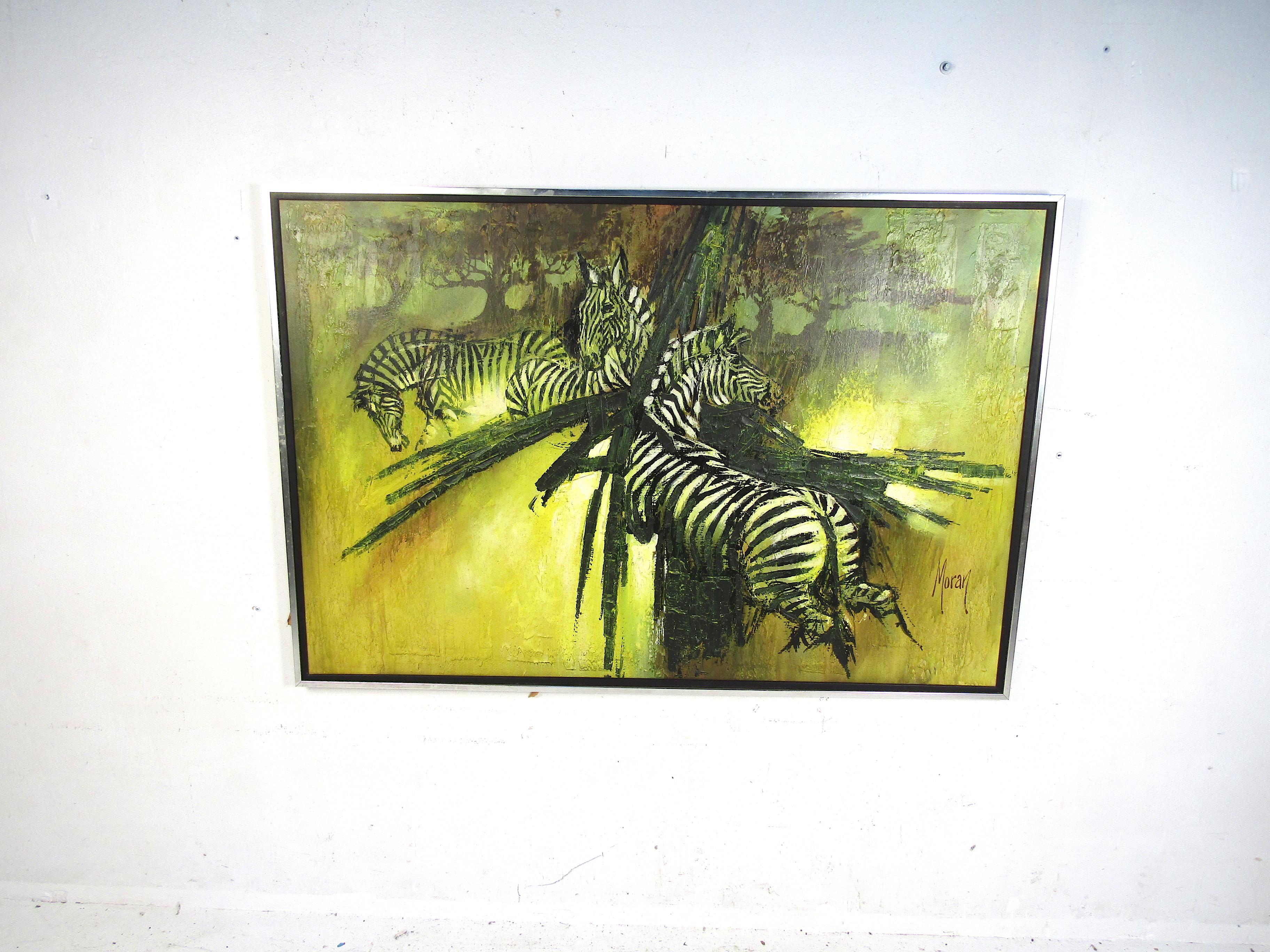 zebra oil painting