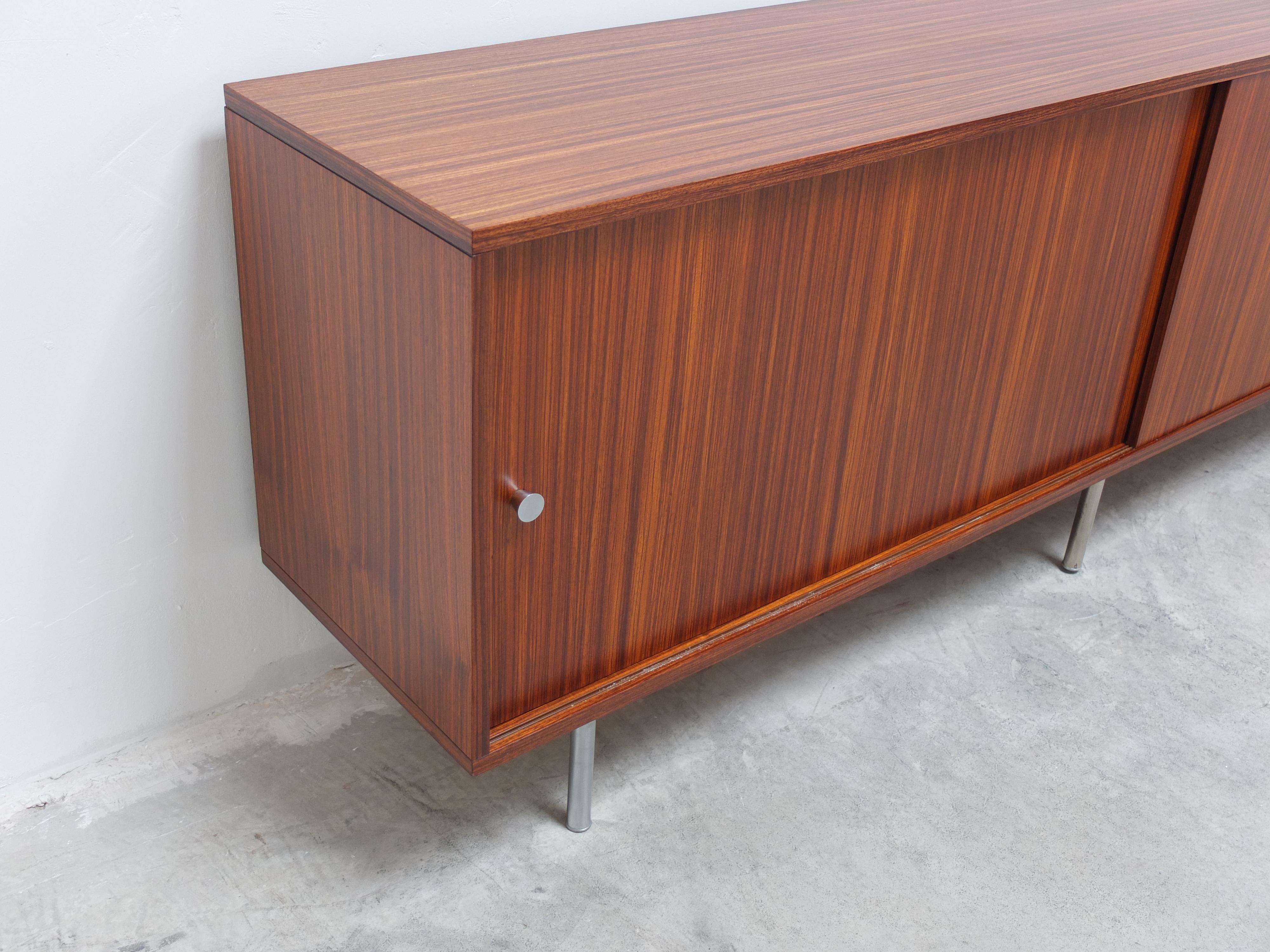 Large Zebrano Sideboard by Alfred Hendrickx for Belform, 1960s For Sale 7