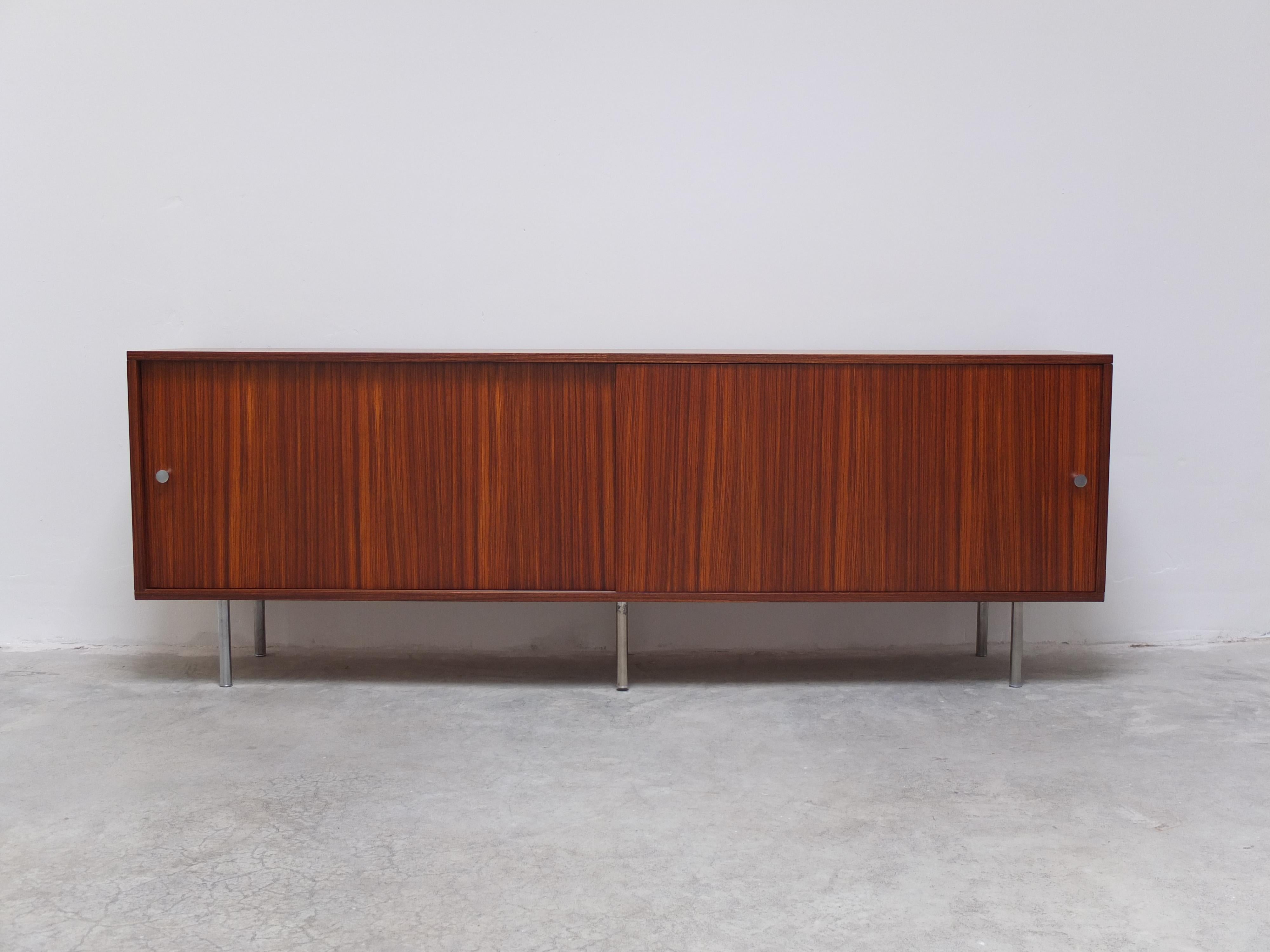 Belgian Large Zebrano Sideboard by Alfred Hendrickx for Belform, 1960s For Sale