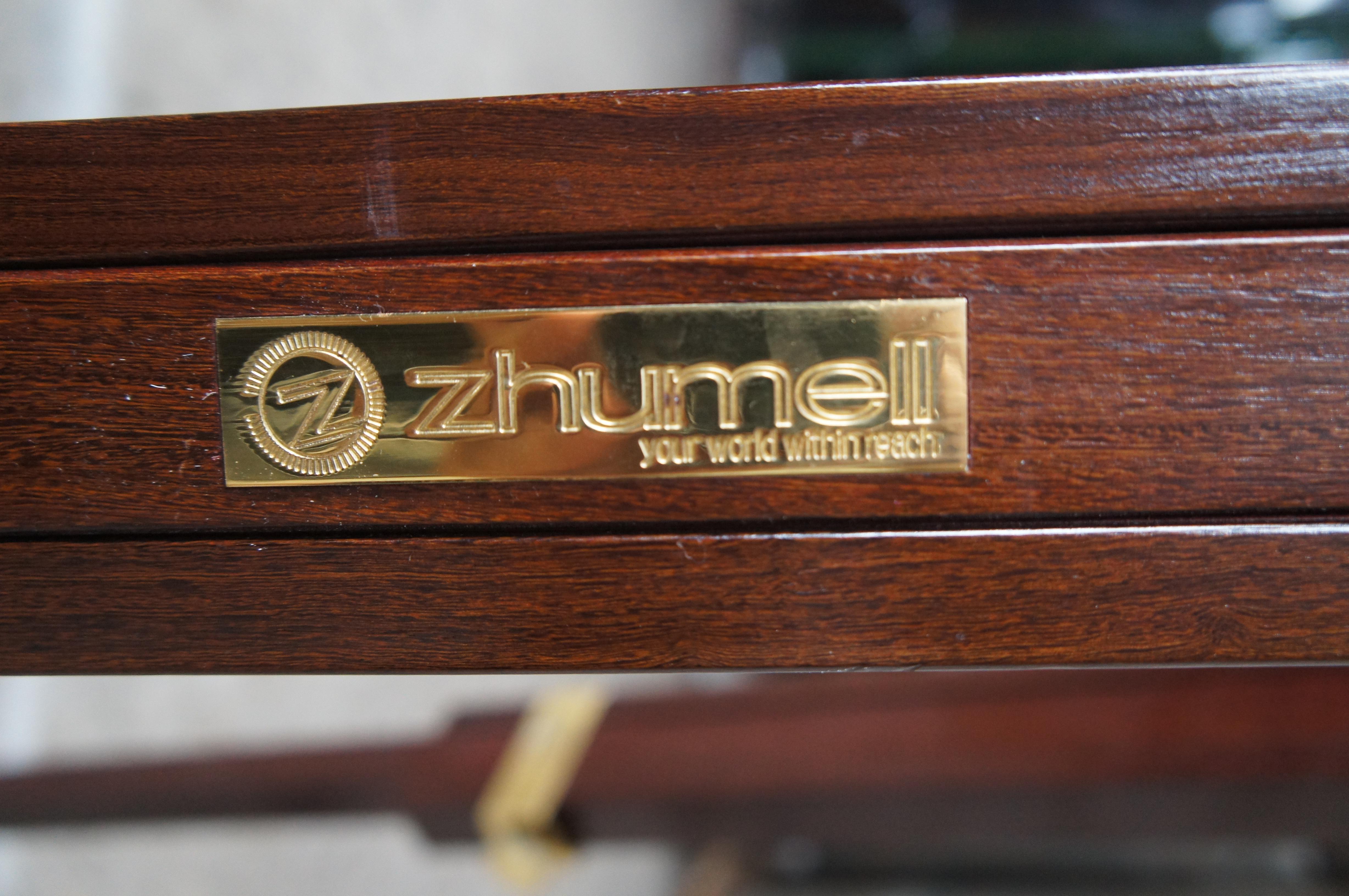 Large Zhumell Alexander Brass Telescope Articulating Mahogany Tripod Stand 73