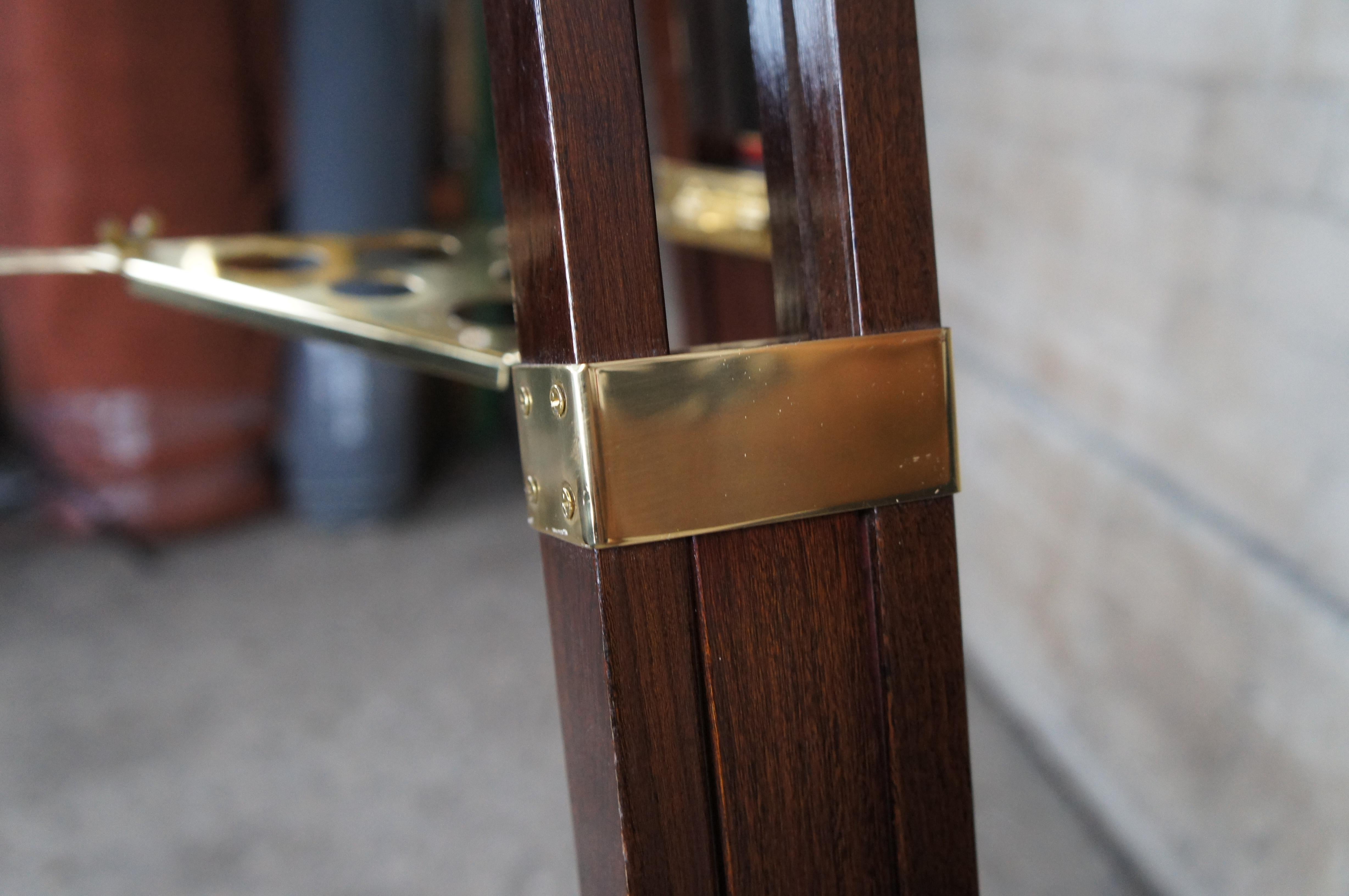 Large Zhumell Alexander Brass Telescope Articulating Mahogany Tripod Stand 73