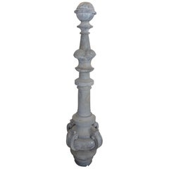 Large Zinc Finial Sculpture, France, 19th Century