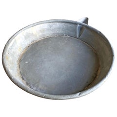 Antique Large Zinc Pan, 19th Century