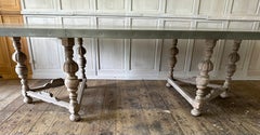 Large 10' Louis XIII Style Zinc Top Dining Room Table