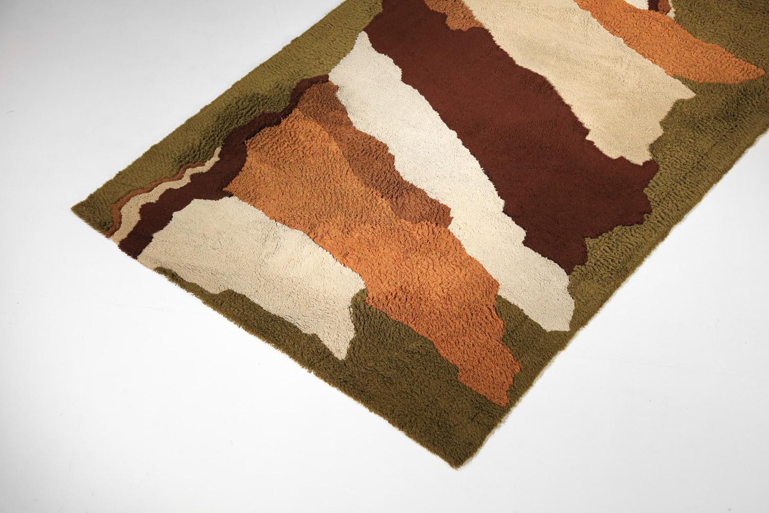 Mid-Century Modern Large zirrus adoros dralon rug from the 70s/80s polyacrylic For Sale