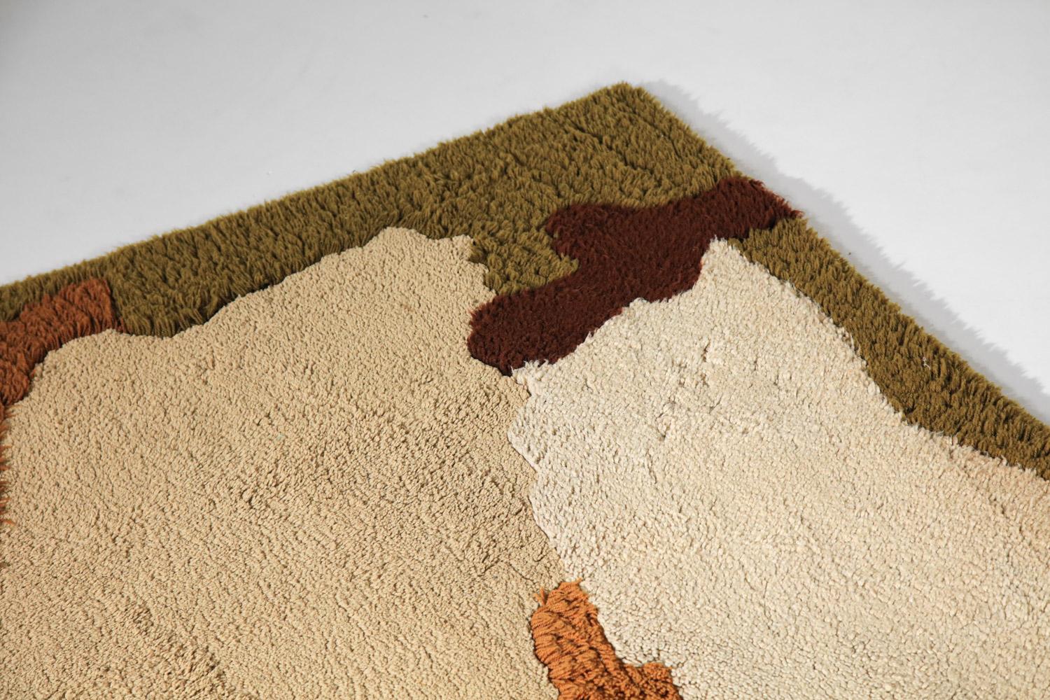 Grand tapis zirrus adoros polyacrylique des années 70/80 en vente 1