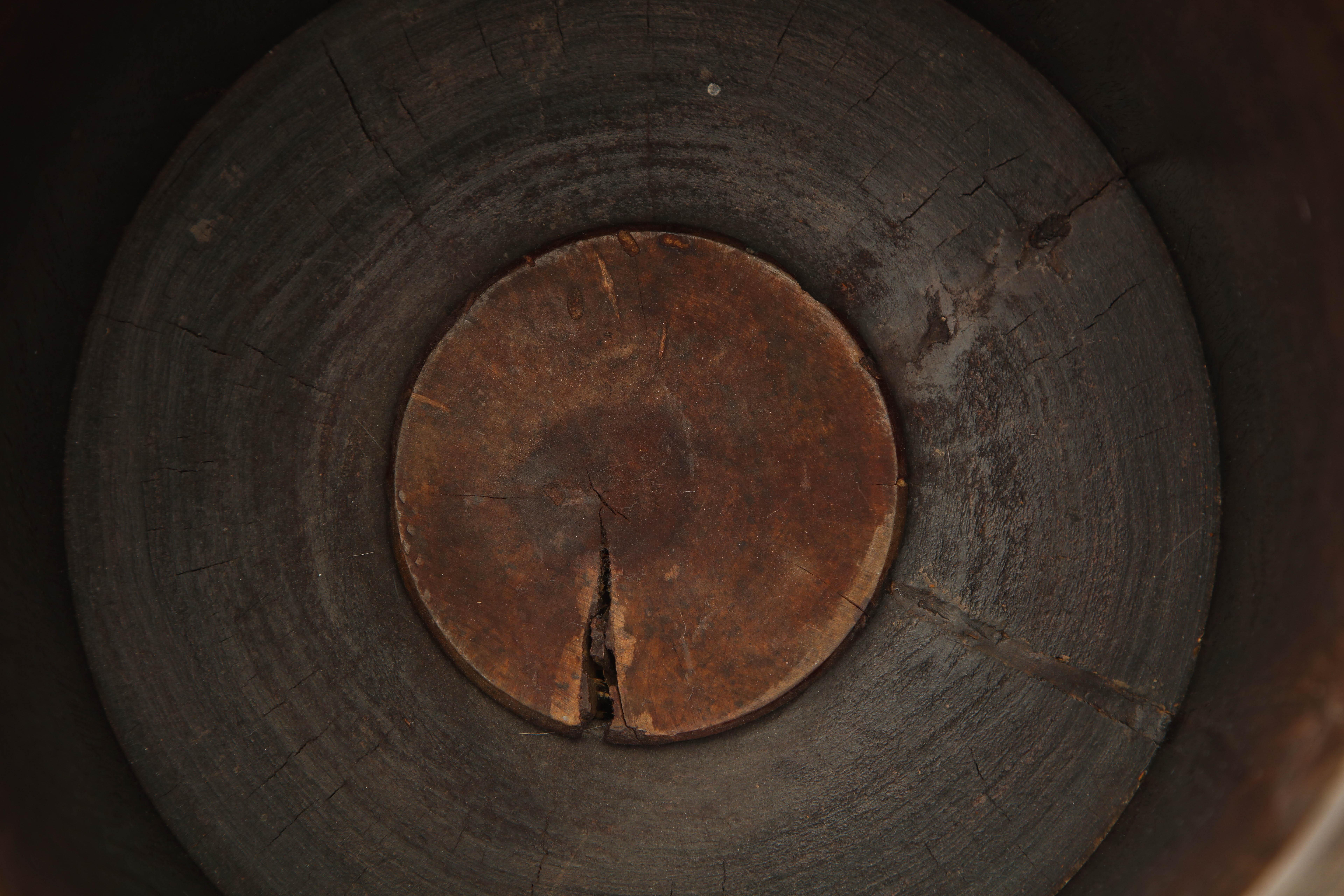 Grand pot à pinceaux en bois dur Zitan Huanghuali Bitong, dynastie Qing, Chine en vente 5