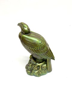 Large Zsolnay Eosin Glase Bird Figurine, 1920's, '50096'