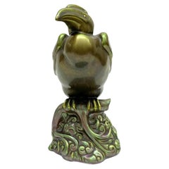 Antique Large Zsolnay Eosin Glase Bird Figurine, 1920's, '50096'