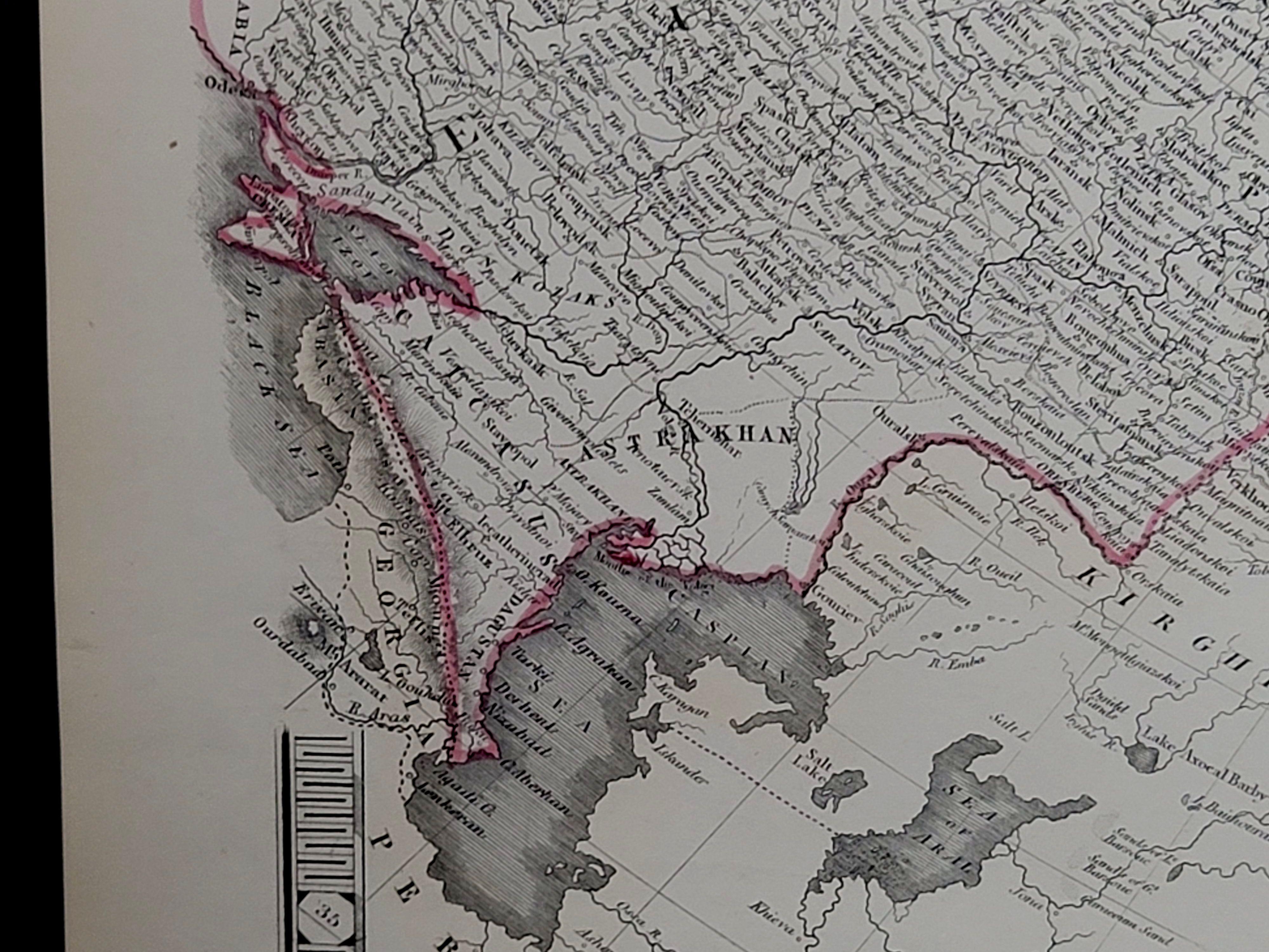 Painted Large1852 Map 