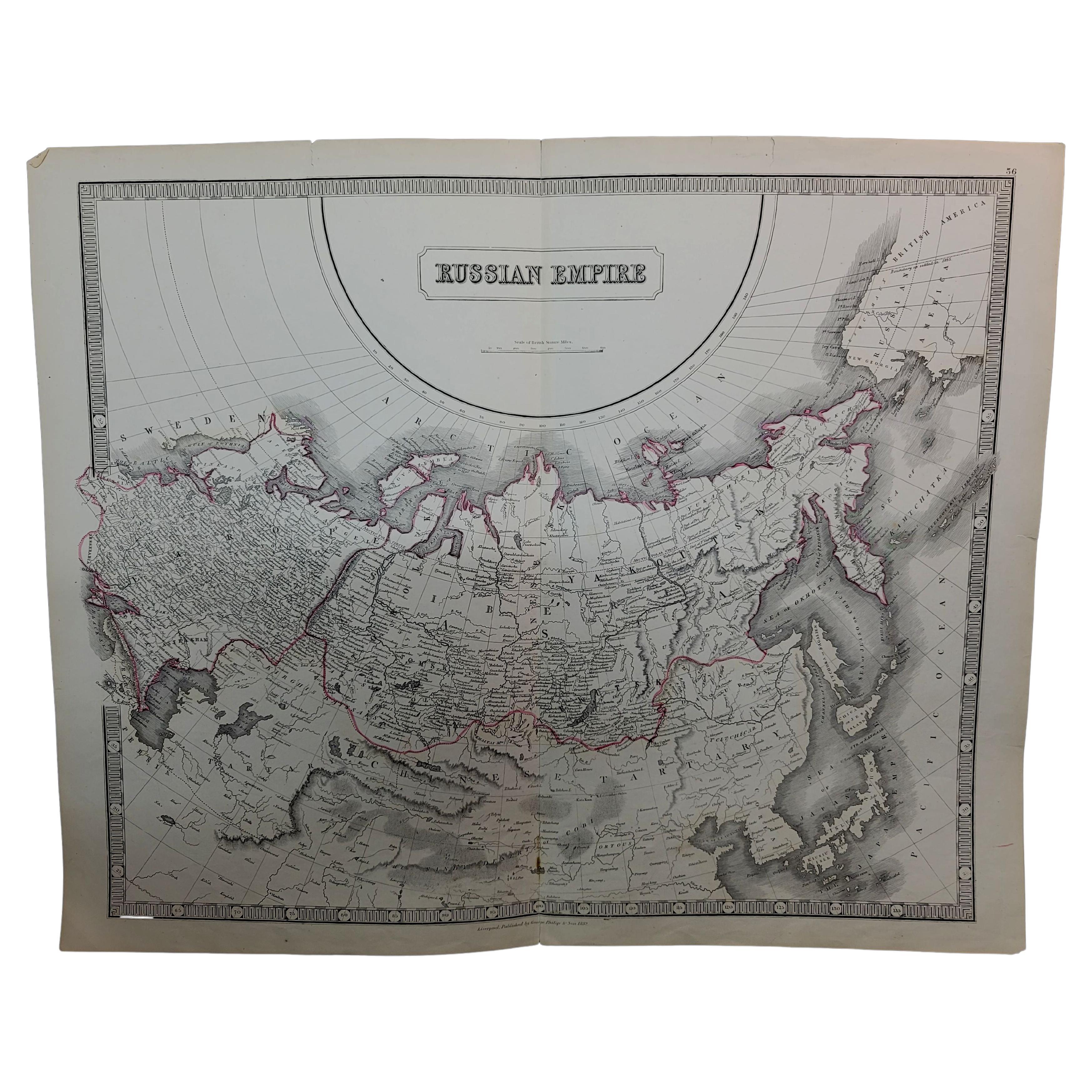 Large1852 Map "Russian Empire" Ric.r0011 For Sale