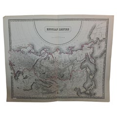 Antique Large1852 Map "Russian Empire" Ric.r0011