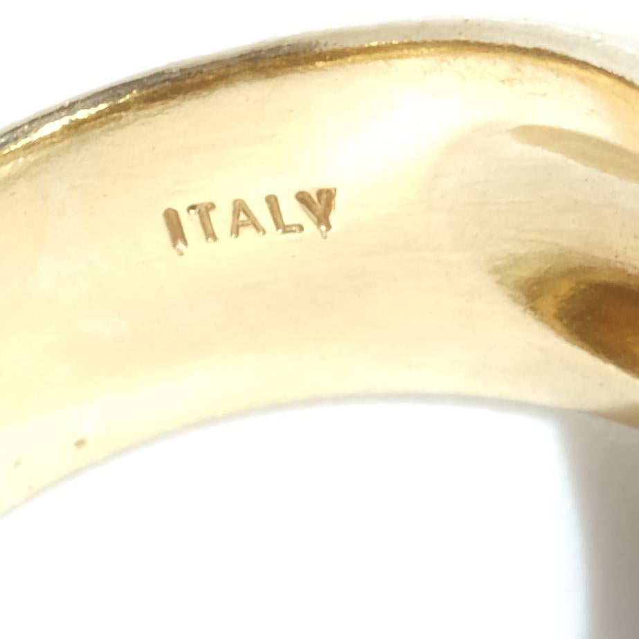 Large18K Gold and Heliodor Vintage Cocktail Ring by K Karlsson Made 1990s For Sale 6