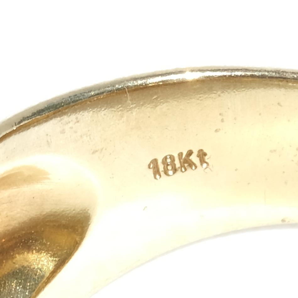 Large18K Gold and Heliodor Vintage Cocktail Ring by K Karlsson Made 1990s For Sale 5