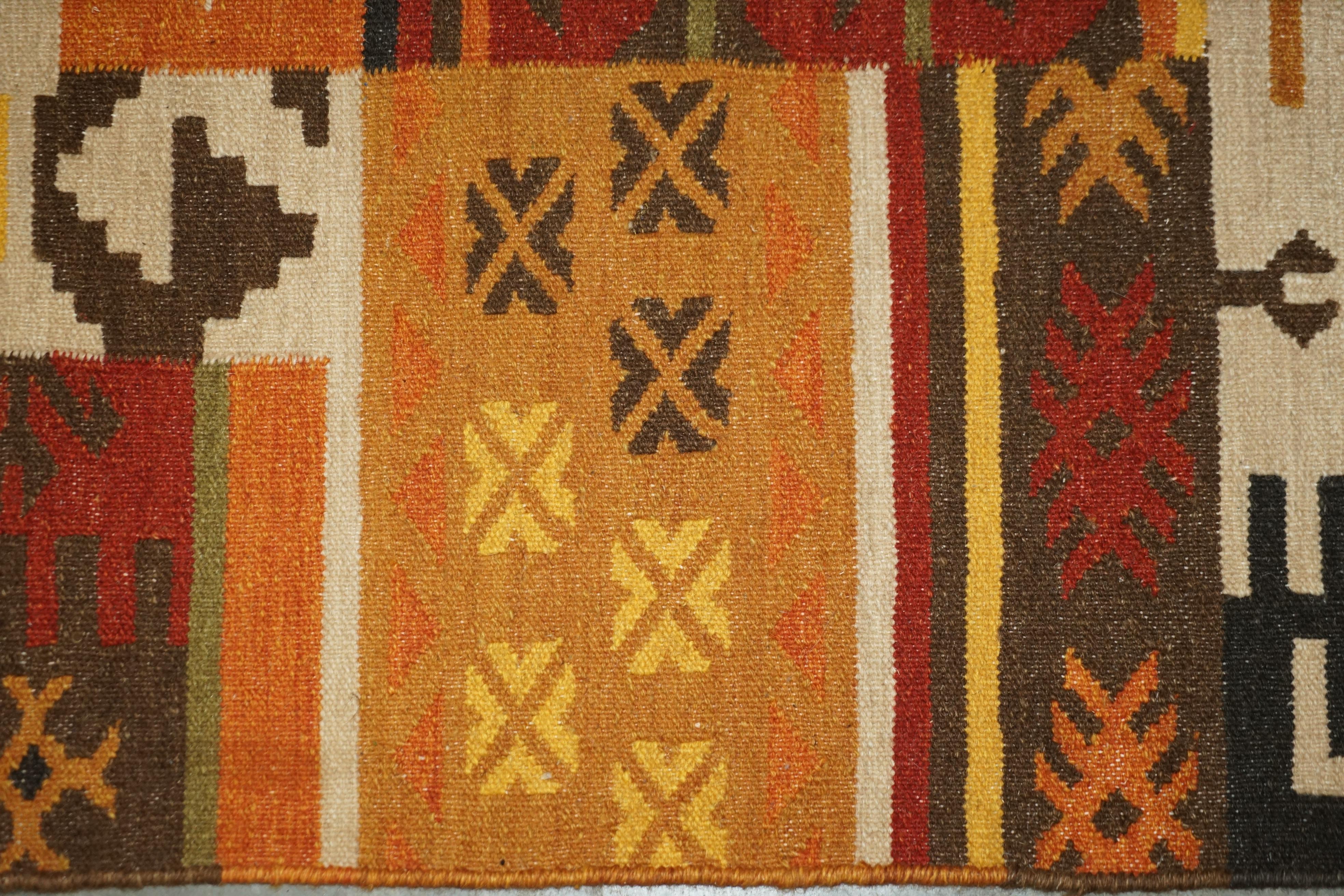 Grande Rug & Kilim intrecciato a mano e multicolore / Tappeto floreale con aspetto di albero in vendita 11