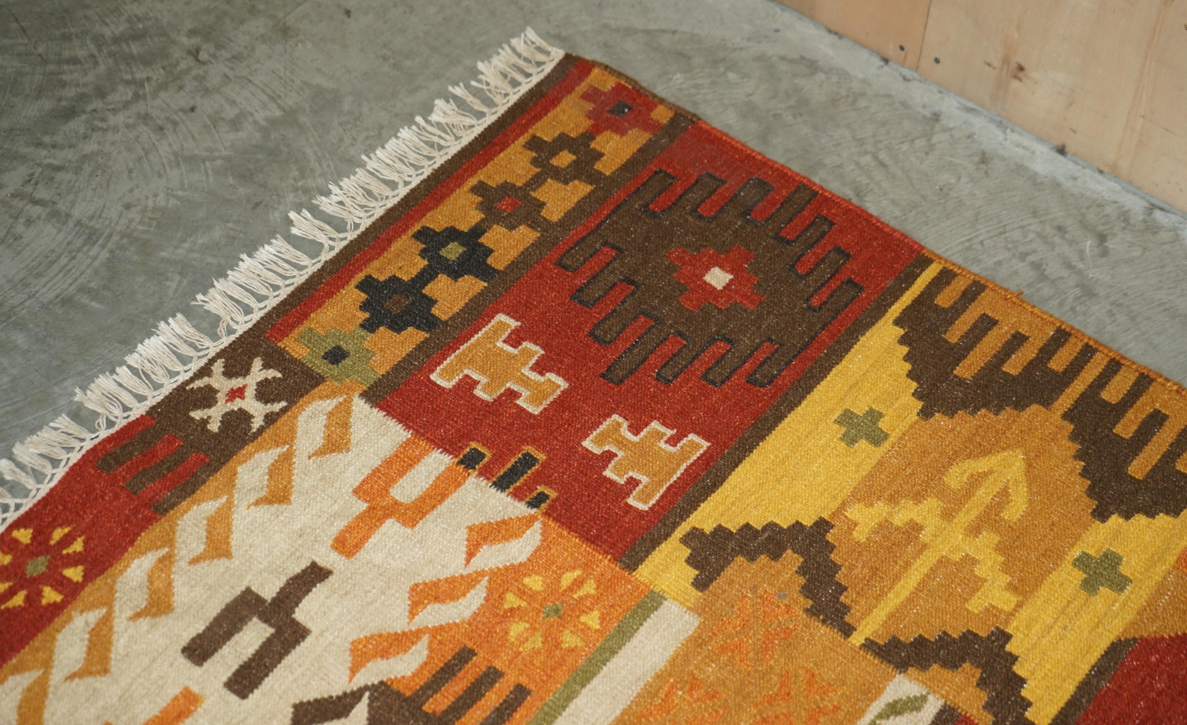 We are delighted to offer for sale this large country house, vintage Kilim rug circa 1940's.

I have a collection of 12 rugs I’m now listing for sale of all kinds of ages, periods, and sizes, some of them are really quite enormous, this sale is