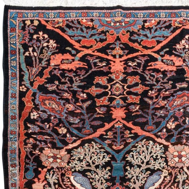 A large Azeri rug with traditional design in style of Malayer or Bidjar The pile is made of high-end quality wool - hand spun, hand dyed with all vegetable dyes and knotted by master weavers. The rug is very dense and fine. The condition is very