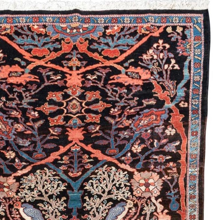Large Antique Malayer Design Rug Woven Legends with Natural Dyes Hand Knotted For Sale at
