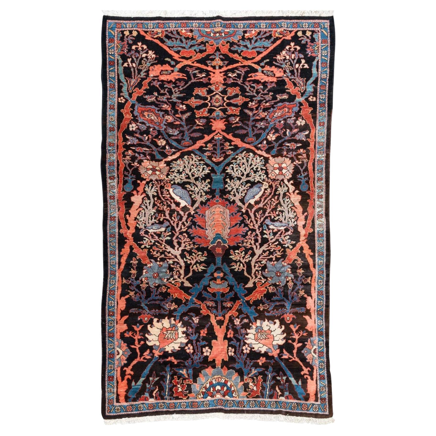 Large Antique Malayer Design Rug Woven Legends with Natural Dyes Hand Knotted For Sale