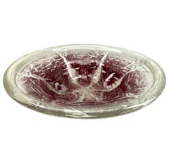 Cuenco grande de vidrio artístico "Ikora", fabricado por WMF en Alemania, años 30 por Karl Wiedmann