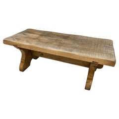 Larger French Bleached Oak Coffee Table Great Thick Top