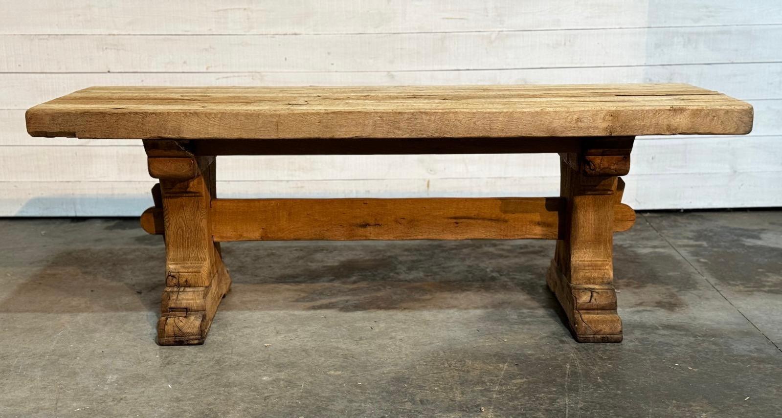 Larger French Bleached Oak Farmhouse Dining Table  14