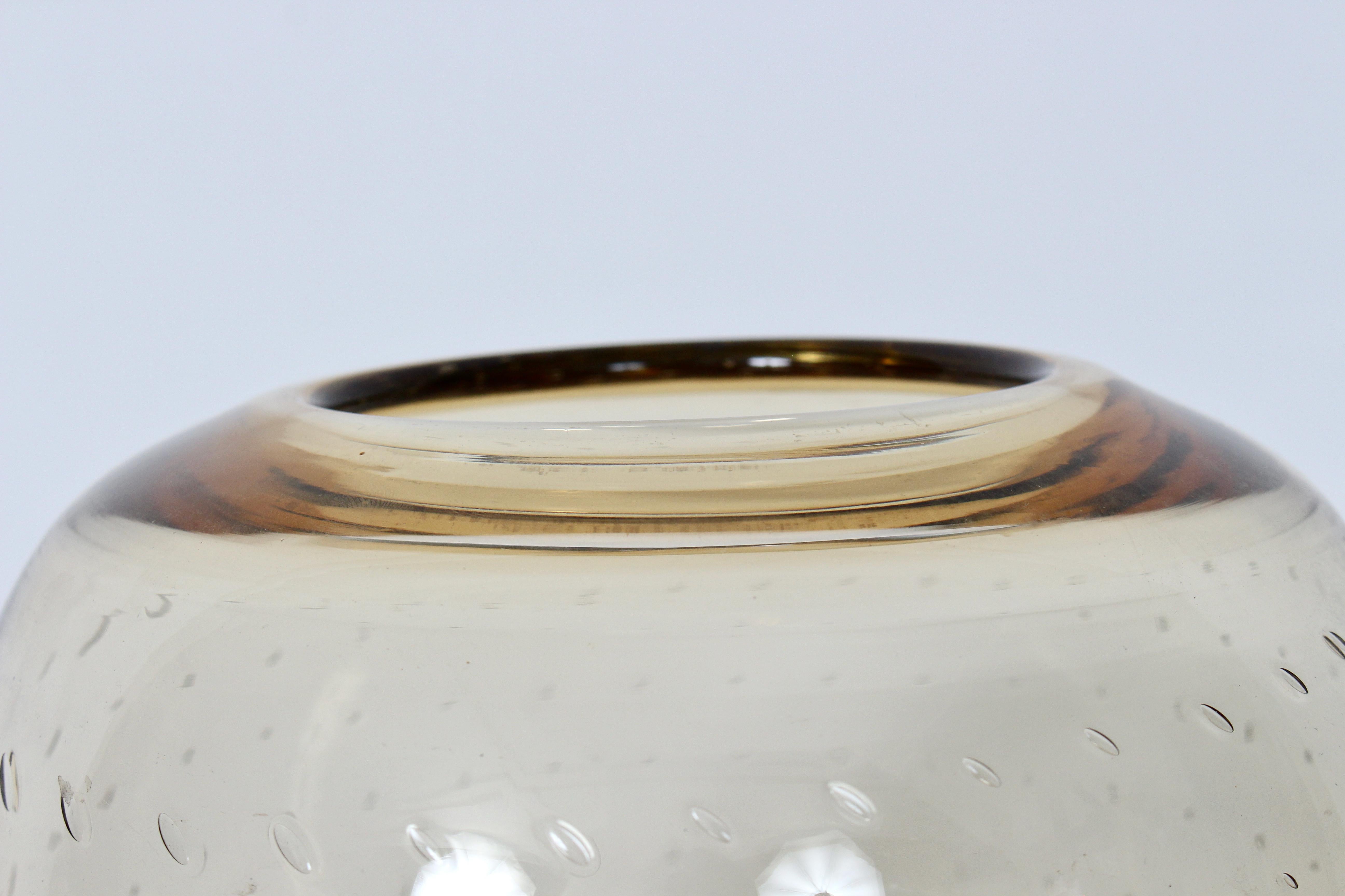 Ciotola più grande in stile Murano in ambra pallida, CIRCA 1960 in vendita 12