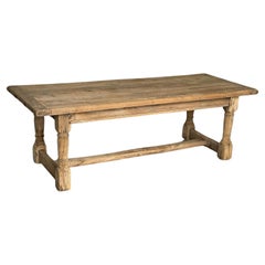 Larger Quality Bleached Oak Farmhouse Dining Table 