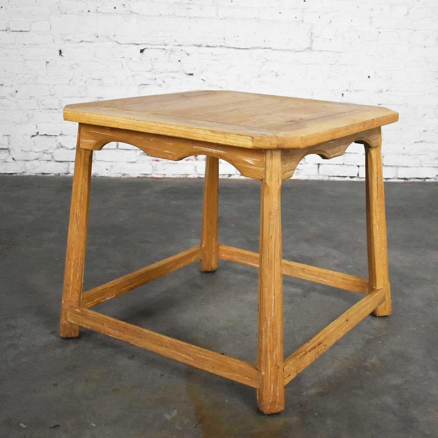 Larger Ranch Oak Lamp Table End Table Natural Oak Finish by A. Brandt Company 1