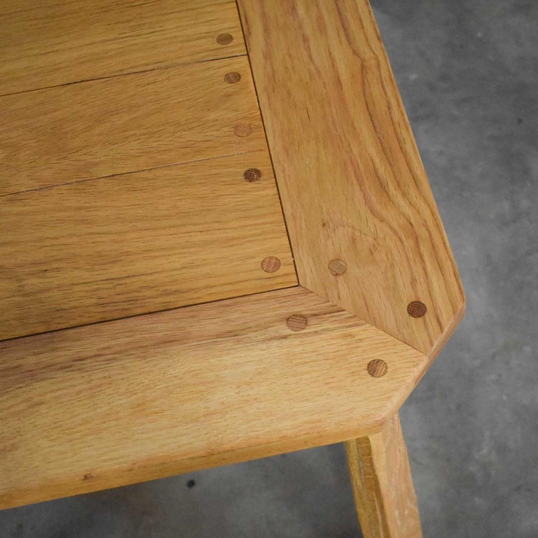 Larger Ranch Oak Lamp Table End Table Natural Oak Finish by A. Brandt