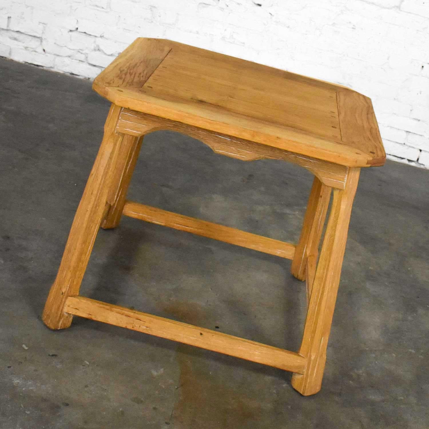 20th Century Larger Ranch Oak Lamp Table End Table Natural Oak Finish by A. Brandt Company