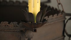 Larger Scale Spanish Revival Iron Chandelier