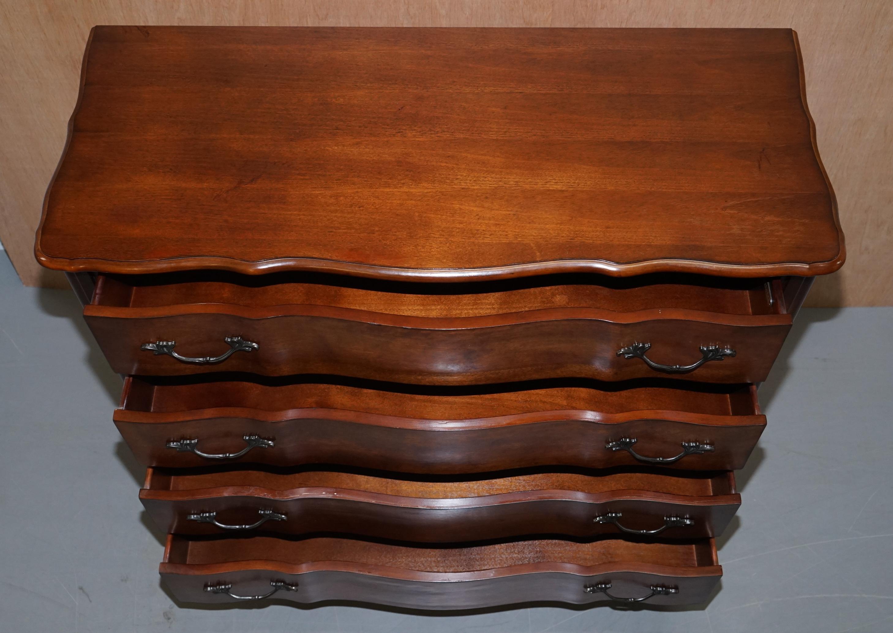 Larger Serpentine Fronted Ralph Lauren American Hardwood Chest of Drawers 14