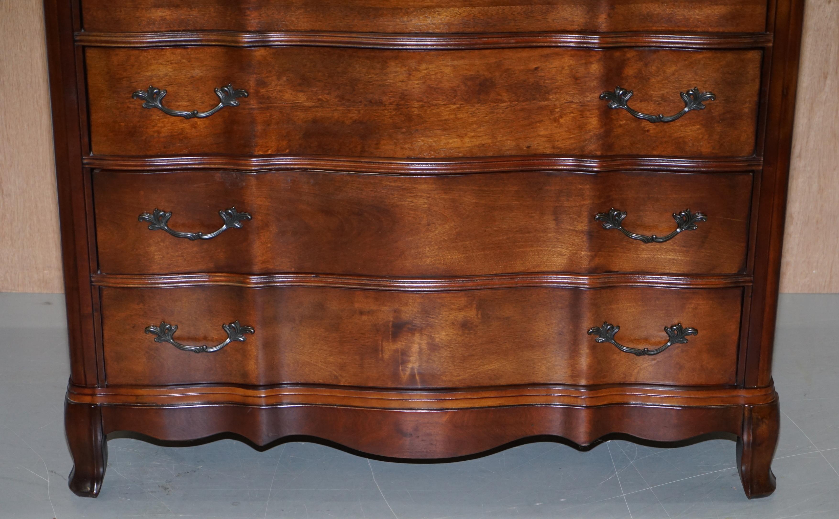 20th Century Larger Serpentine Fronted Ralph Lauren American Hardwood Chest of Drawers
