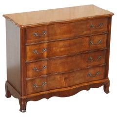 Larger Serpentine Fronted Ralph Lauren American Hardwood Chest of Drawers
