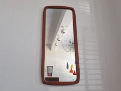 Larger size teak framed mirror, Denmark 1960's